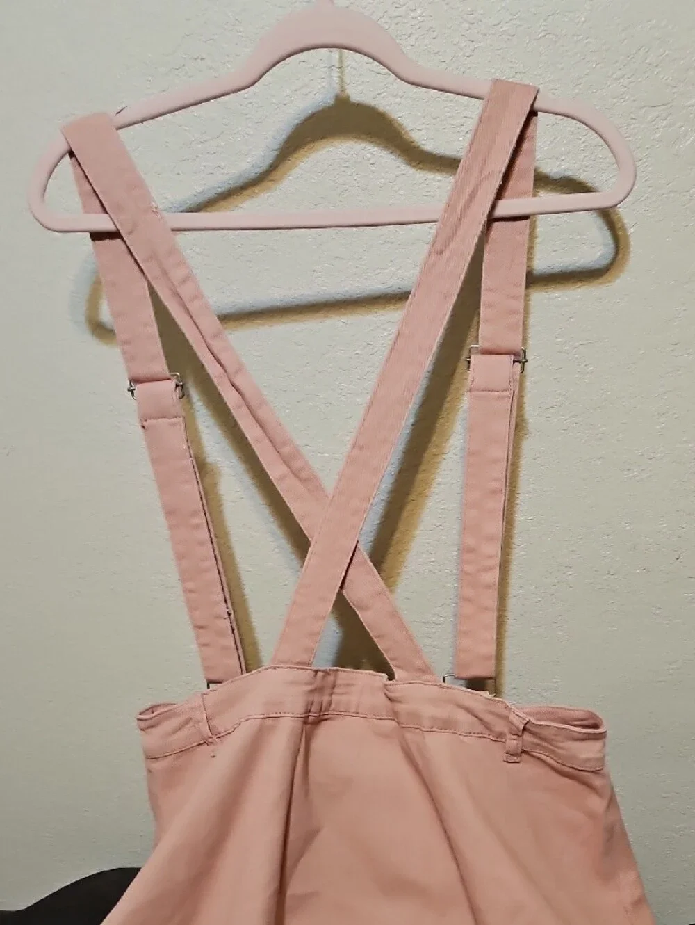 Pink Suspender Overall Skirt with Adjustable Straps
